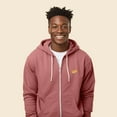 thumbnail image 4 of Dalix Hot Dog Embroidered Zip Hoodie Fleece Long Sleeve Pocket Warm Soft Mens in Mauve XL X-Large, 4 of 5