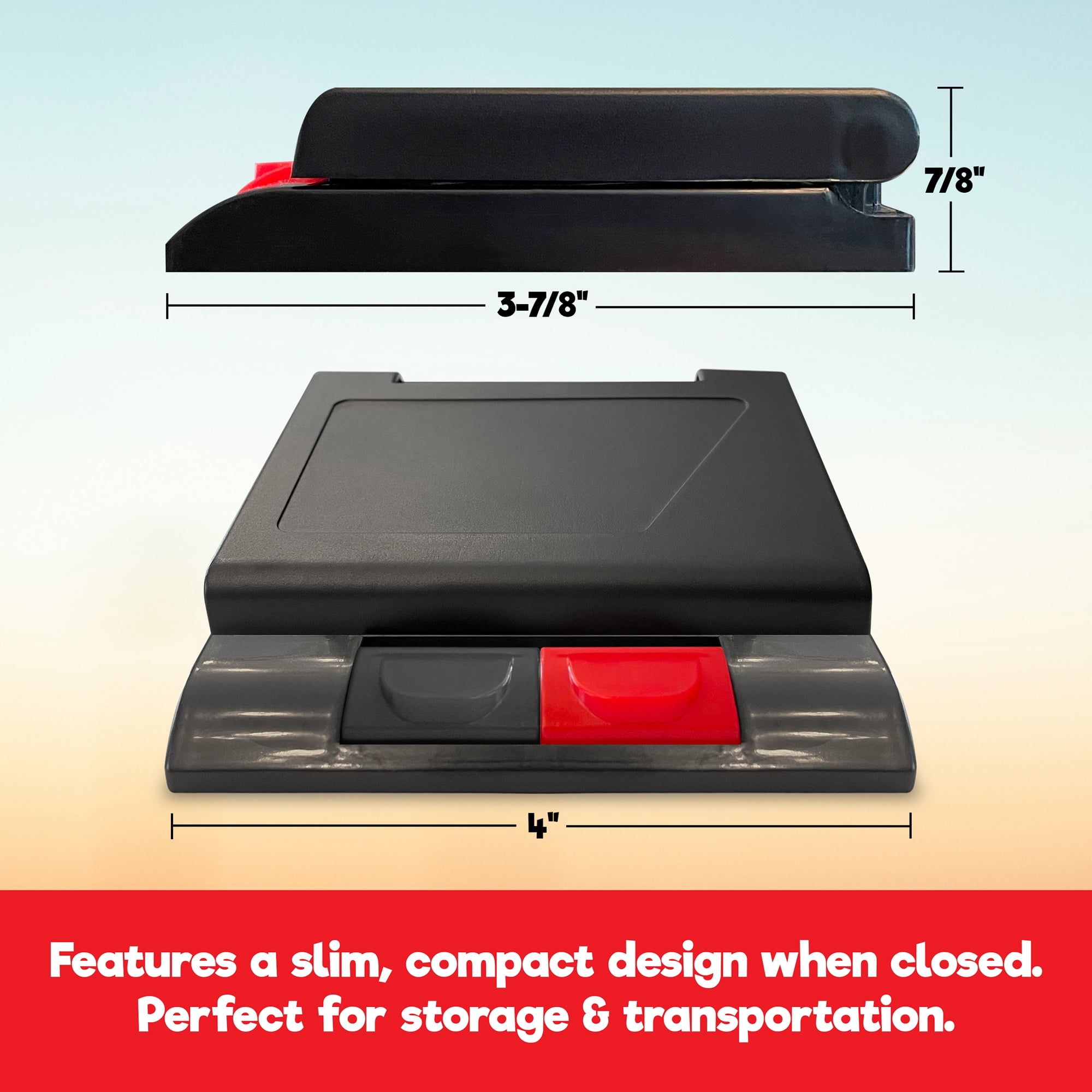 Stamp-Ever Traditional Felt Stamp Pads, Red, Black, with Ink Refills