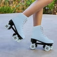 thumbnail image 5 of YUCHANG Light-up Roller Skates for Women and Men, LED Skates for Girls and Boys, Blue And Gray (Women's 10 / Men's 8.5), 5 of 8
