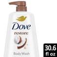 thumbnail image 4 of Dove Body Wash With Pump For 24hr Lotion-Soft Skin Restore Coconut & Cocoa Butter Moisturizing Skin Cleanser With No Sulfates No Parabens ,30.6 fl oz, 4 of 15