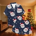 thumbnail image 7 of Women Christmas Printed Stand Up Collar Pocket Short Sleeved Top Shorts Home Wear Pajama Set, 7 of 7