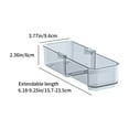 thumbnail image 2 of HengDidi Clear Expandable Plastic Kitchen Drawer Storage Box Adjustable Dividers Organization for Utensils Tableware Countertop Desktop Multifunctional Organizer, 2 of 9