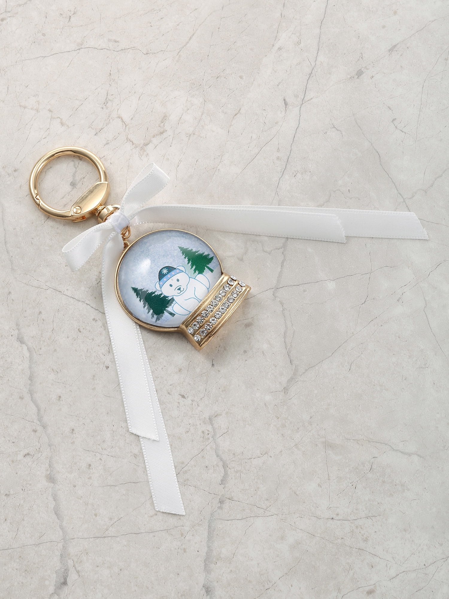 Holiday Time Snow Globe Bag Charm, 1 Piece