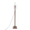 thumbnail image 5 of Arturo Contemporary Floor Lamp in Walnut Wood and White Fabric Shade by LumiSource, 5 of 7