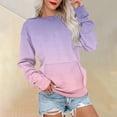 thumbnail image 2 of ManxiVoo Womens No Hood Pocket Sweatshirt Cozy Fall Winter Fashion Top with Front Pouch XL Size PK1, 2 of 5