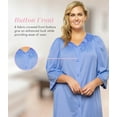 thumbnail image 2 of Women's Exquisite Form 10107 Coloratura 3/4 Sleeve Button Down Knee Length Robe (Victory Violet L), 2 of 5
