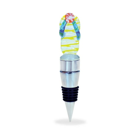 Unique Items For Sale Flip Flop Multi Color Wine Décor LED Glass Stoppers - Beach Theme - Unique and Elegant Gift - Item #6064, Modern and practical wine stopper By Puzzled ()