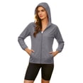 thumbnail image 3 of Women's Hooded Raglan Lightweight Waterproof Sun Protection Zip Up Outdoor Jacket,XXXL,Women's Plus Size, 3 of 4