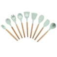 thumbnail image 1 of Juego de utensilios de cocina de silicona, utensilios de cocina antiadherentes, herramientas de cocina, cuchara, espátula, cucharón, batidores de huevos, accesorios de herramientas (verde,, 1 of 5