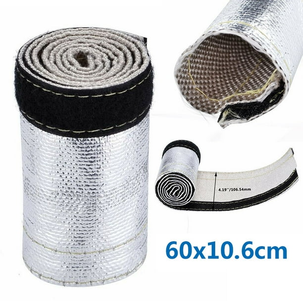 Metallic Heat Shield Sleeve Insulated Wire Hose Cover Wrap Loom Tube