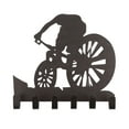 thumbnail image 3 of Mountain Bike Gear Rack, Hanging Rack, Metal Wall Decoration for Key, Coat, Hat and Bag Storage Black Powder Coating Clothing Hook, 3 of 4