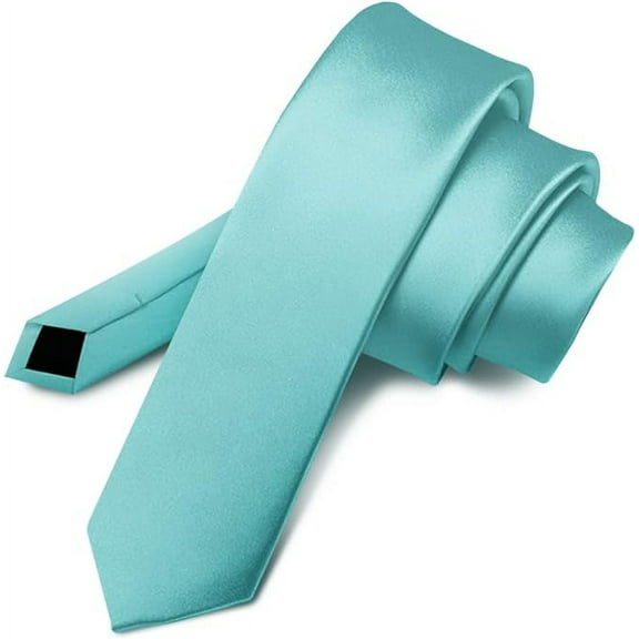 Vittorio Farina Solid Satin Skinny Necktie