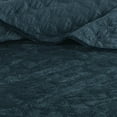 thumbnail image 2 of 3 Piece Velvet Quilt Set Teal King/Cal King, 2 of 6