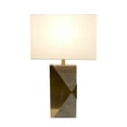 thumbnail image 4 of Pasargad Home Triumph Collection Marble & Metal Modern Table Lamp with E27 Bulb - Grey, Gold & White, 4 of 5