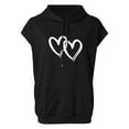 thumbnail image 4 of HNMKIU Débardeurs Femmes Grande Taille Mode Imprimé Sweat à Capuche Manches Courtes Blouse Ample, 4 of 4