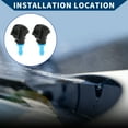 thumbnail image 2 of 2pcs Front Windshield Washer Nozzles for Subaru Outback 2010-2014 for Subaru Legacy 2010-2014 Black Blue, 2 of 6
