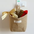 thumbnail image 6 of SPRING PARK Hanging Storage Bag Cotton Linen Small Storage Basket Collapsible Convenient Decor Bin Bag for Room Wall Door Closet, 6 of 7
