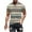 Beige#, variant on cocolona Mens Summer Short Sleeve Tops Crew Neck Pullover T-shirts Fashion Casual Striped Print Tees Blouse