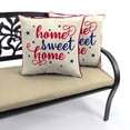 thumbnail image 3 of Jordan Manufacturing 18" x 18" Cream Home Sweet Home Outdoor Throw Pillow (2-Pack), 3 of 8