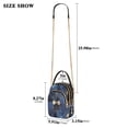 thumbnail image 2 of FORMRS Crossbody Bag for Women Quilted Travel Shoulder Cell Phone Purse with Chain Strap Handbag, Blue Geometric Pattern, 2 of 7