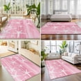 thumbnail image 4 of Area Rugs 5'x7', Pink Coastal Carpet Runner Indoor Outdoor Rugs Home Decor Aesthetic, Summer Ocean Waves Ombre Sea Starfish Non Slip Mats Washable Accent Rug for Living Room Bedroom, 4 of 8