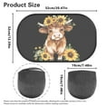 thumbnail image 7 of Jeiento Highland Cow Baby Windows Shades for Car 2 Pack Car Window Sun Shades for Kids Sunflower Sun Visor for Car Side Window Sun Glare and UV Rays Protection for Your Child, 7 of 7