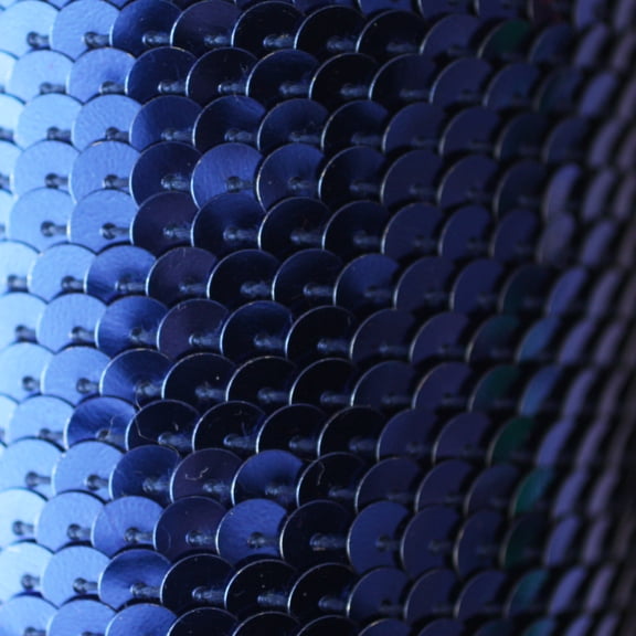 Royal Blue Sequin Trim 6mm Center Stitched Shiny Metallic Made in USA
