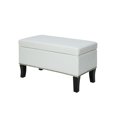 thumbnail image 1 of Convenience Concepts Designs4Comfort Winslow Storage Ottoman- Ivory Faux Leather, 1 of 6