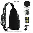 thumbnail image 3 of Sling Backpack,Ghost Boo Halloween Pattern Crossbody Bag with Water Bottle Holder,Waterproof Sling Bag for Men/Women with Chest Phone Holder for Hiking,Travel, 3 of 6