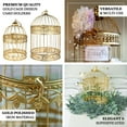 "Efavormart Gold Metallic Bird Cage Set, Elegant Metal Decorative ...