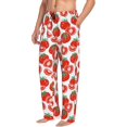 thumbnail image 2 of Uemuo Hand Drawn Tomatoes Pattern Men's Wide Leg Palazzo Lounge Pants with Pockets Light Weight Loose Comfy Casual Pajama Pants-Large, 2 of 9