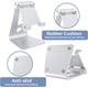thumbnail image 4 of Soporte para Celular, Universal Multiángulo Ajustable, Plegable de Aluminio, Compatible con iPhone 16/15/14/13 Pro MAX, Galaxy S24 S23 S22 Ultra, Huawei, Redmi (Plata),Plata, 4 of 9