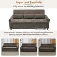thumbnail image 2 of 2-in-1 Convertible Sleeper Sofa Bed with Recliner, Chenille Pull Out Couch with USB Ports and Three-Level Adjustable Backrest, 3 Seat Cloud Sectional Couch for Living Room, Dark Grey, 2 of 7