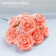 thumbnail image 4 of Artificial Flowers 25pcs Real Looking Fake Roses with Stems for DIY Wedding Bouquets Baby Shower Centerpieces Floral Arrangements Party Tables Home Decorations - Orange, 4 of 5