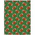 thumbnail image 1 of Manta de fútbol de 40 x 50 pulgadas, manta de vellón verde, mantas suaves y mullidas, regalos para amantes del rugby para hombres, mujeres y niños, 1 of 6