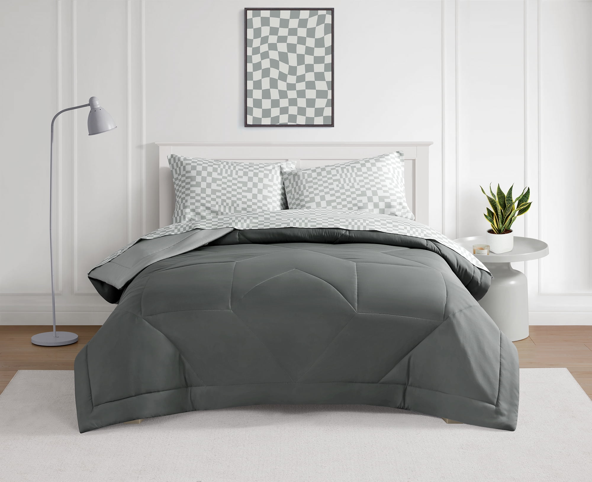 Bco Home 5-Piece Cooling Technology Gray Comforter and Sheet Set, Full