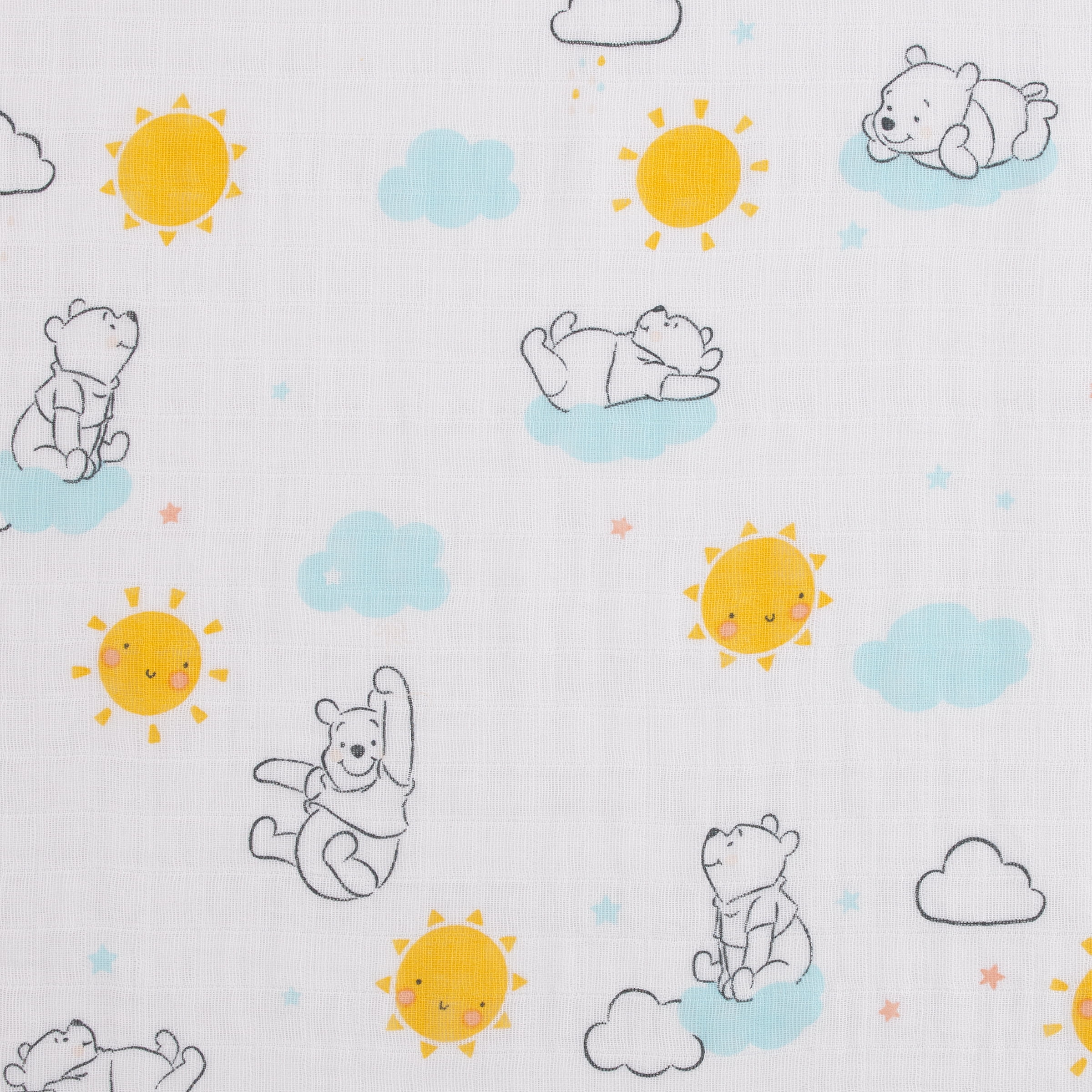 Disney Winnie the Pooh 3 Piece Muslin Swaddle Baby Blankets