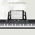 thumbnail image 3 of Glarry 61 Keys  Keyboard with Piano Stand, Piano Bench, Built In Speakers for Beginners, 3 of 9
