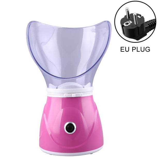 Vaporizador facial Rociador de niebla humectante para piel facial Poros faciales Limpiador profundo Niebla Vapor térmico, enchufe de la UE, rosa sidaley CE1757-06B