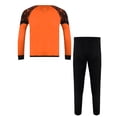 thumbnail image 5 of TiaoBug Kids Boys Padded Soccer Goalie Shirts Goalkeeper Jersey and Sweatpants Football Training Set Orange 11-12, 5 of 6