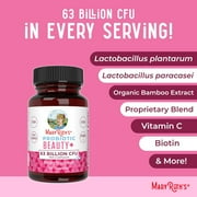 MaryRuths Probiotic Beauty+ with Vitamin C & Biotin for Hair, Skin, Nails Support, 60 Capsules