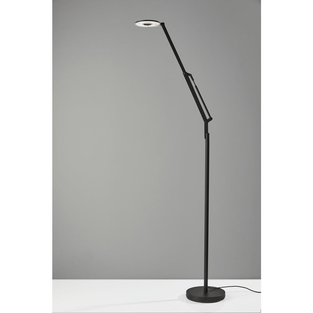 Adesso® Gordon Adjustable LED Floor Lamp, 66-1/2"H, Black