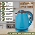thumbnail image 2 of Elegant Electric Kettle by Oliveware | 1.8 litre | 360 degree Rotation | Heat Protection Handle | Automatic Power off - (Pink, 1800 ml), 2 of 5