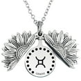 thumbnail image 1 of 12 Constelación del zodiaco Collar con medallón de girasol Letra inspiradora Collar con colgante de girasol Collar de cadena de clavícula Regalo de joyería para mujer Novia Wmkox8yii  fajkfhkj199, 1 of 1