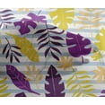 thumbnail image 4 of oneOone Viscose Chiffon Purple Fabric Stripe & Leaves Block Quilting Supplies Print Sewing Fabric By The Yard 42 Inch Wide, 4 of 4