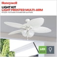 thumbnail image 4 of Honeywell Palm Lake 52" Indoor Outdoor Ceiling Fan w/ Light & Pull Chain, White, 4 of 12