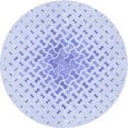 thumbnail image 1 of Ahgly Company Machine Washable Indoor Round Transitional Lavender Blue Area Rugs, 3' Round, 1 of 7