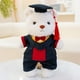 thumbnail image 4 of Peluche oso de graduación | Animal de peluche suave de 30cm | Regalo para graduados de licenciatura y doctorado | Recuerdo lindo para compañeros de clase | Muñeco conmemorativo | 1 pieza | Algodón, 4 of 6