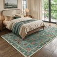 thumbnail image 4 of Moynesa Insect 6'x9' Area Rugs Washable Rug for Living Room Soft Natural Bedroom Rug Large Bug Accent Carpet for Dining Room Sunroom Playroom Stain Resistant Non Slip, Light Green, 4 of 12