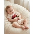 thumbnail image 6 of BemeyourBBs Newborn Baby Boys Summer Clothes Infant Baby Boy One Piece Waffle Romper Outfit Casual Tractor Embroidery Short Sleeve Romper Jumpsuit Playsuit, 6 of 9